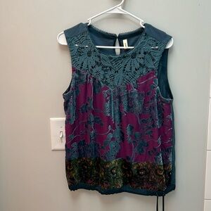 Anthropologie Tiny brand sleeveless shirt.